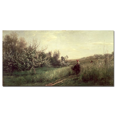 Charles Daubigny 'Spring 1857' Canvas Art,16x32